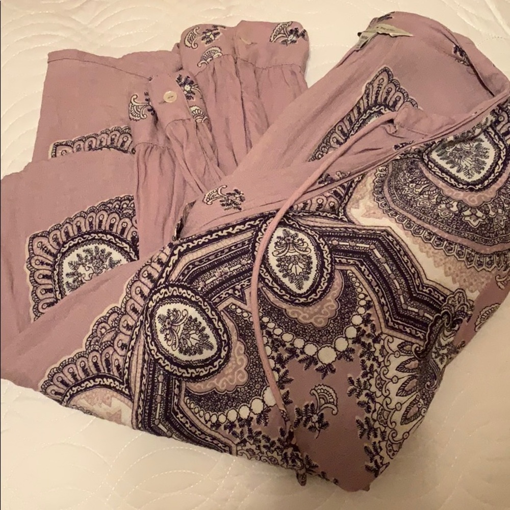 Lucky Brand. Long sleeve v neck blouse.